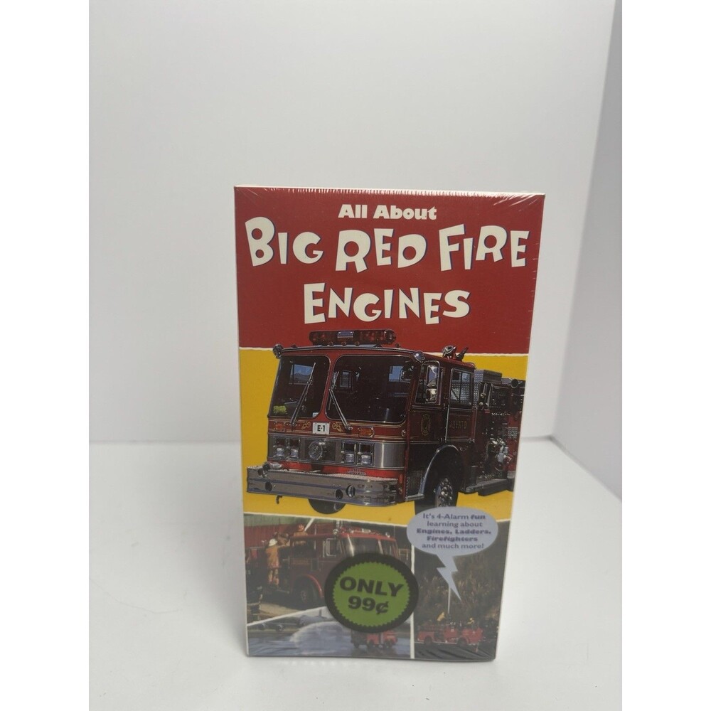 All About Big Red Fire Engines VHS New Sealed Fire Trucks Kids Video GoodTimes